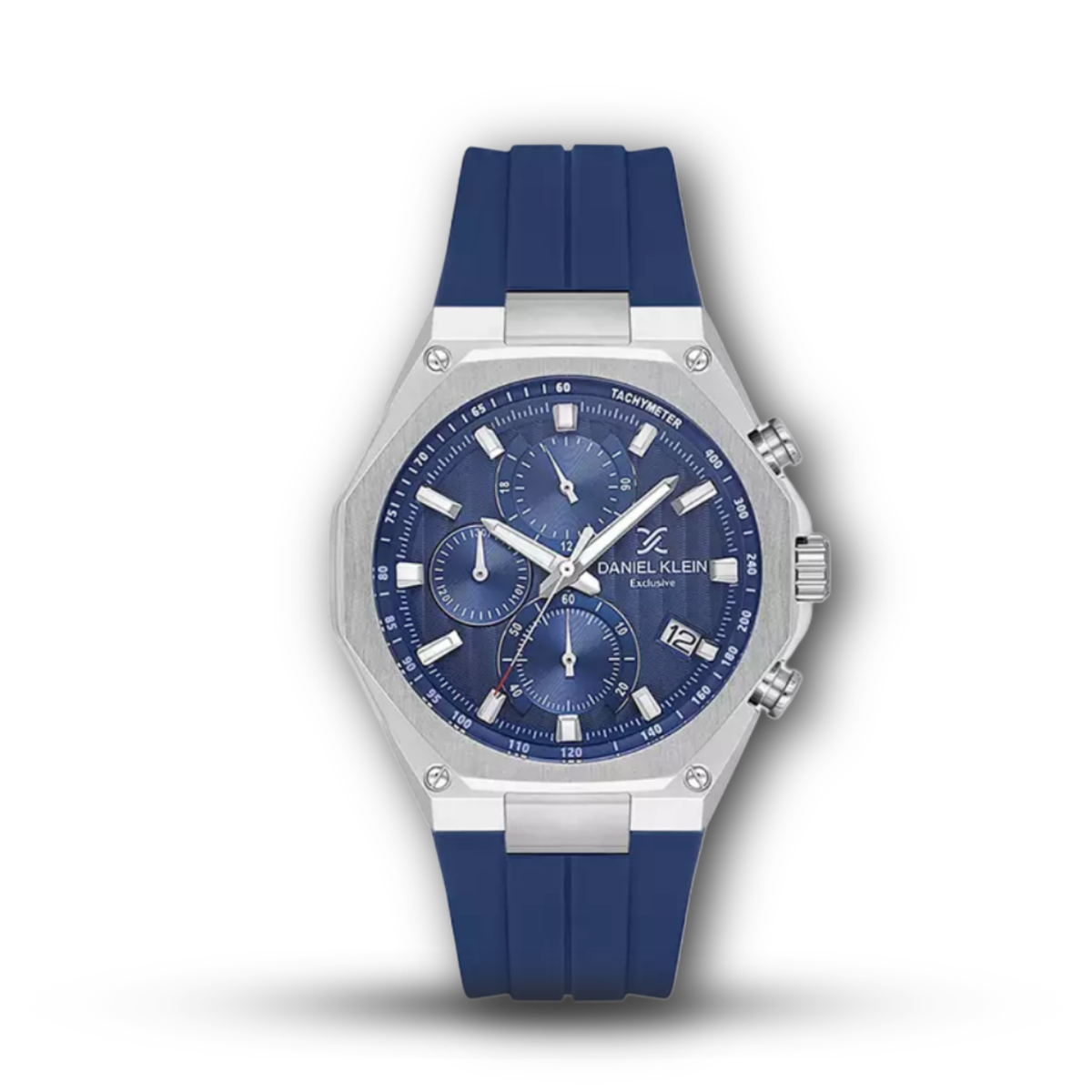 Daniel Klein DK.1.14258 Octagonal Chronograph Style Silicone Strap Men’s Watch