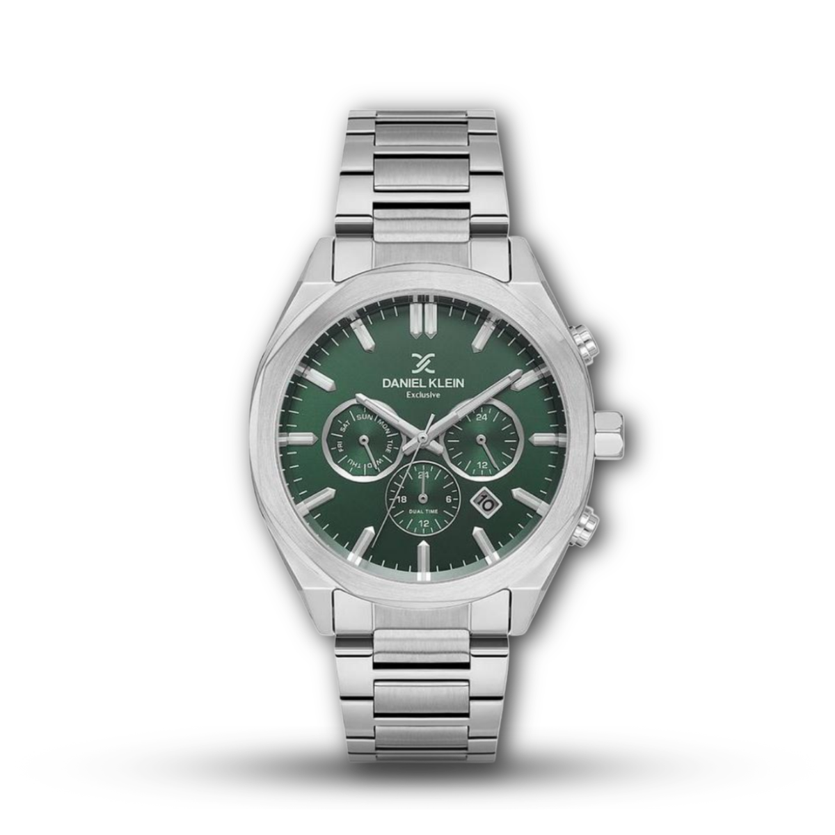 Daniel Klein Exclusive DK.1.14211-4 – Green Dial Steel Chronograph Watch