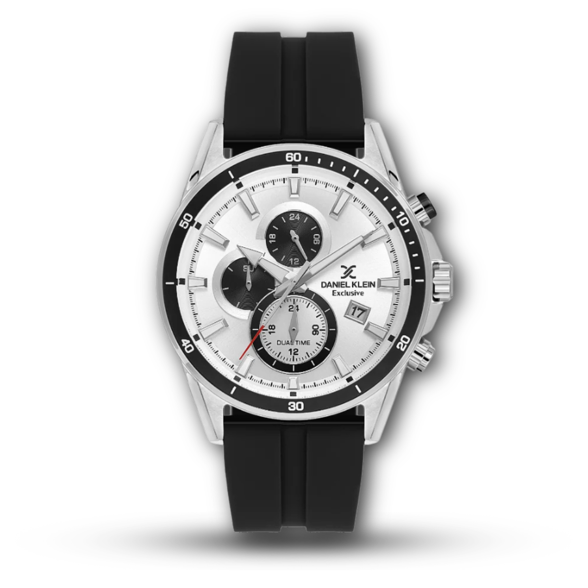 Daniel Klein DK14246 Dual Time Chronograph Style Silicone Strap Men’s Watch