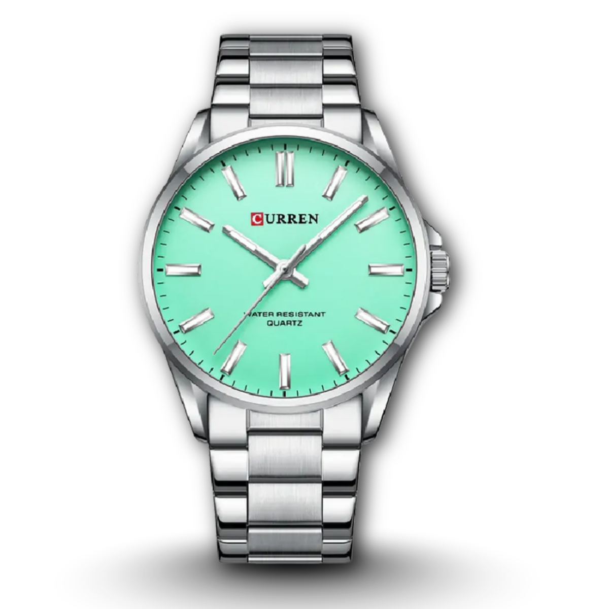 Curren 9090G-CH-AQUA Metal Band Men's Watch