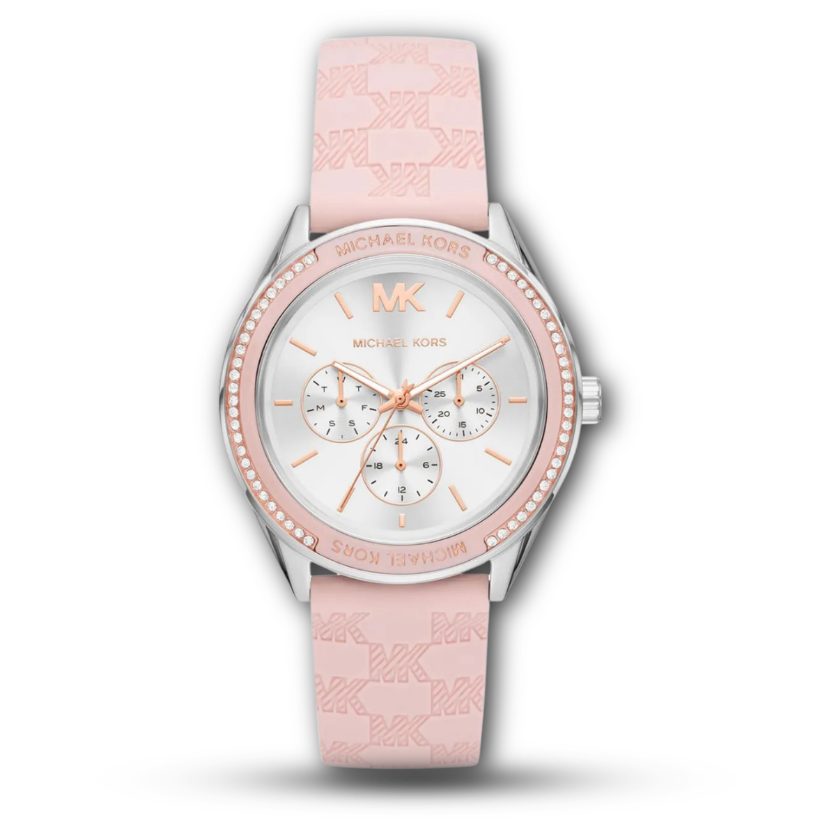 Michael Kors MK7268 Jessa – Silver & Pink Crystal Bezel Women's Watch