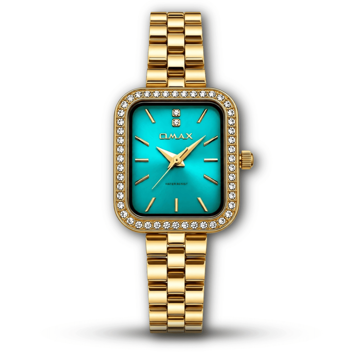 Omax 7025 – Turquoise Crystal Bezel Women's Watch