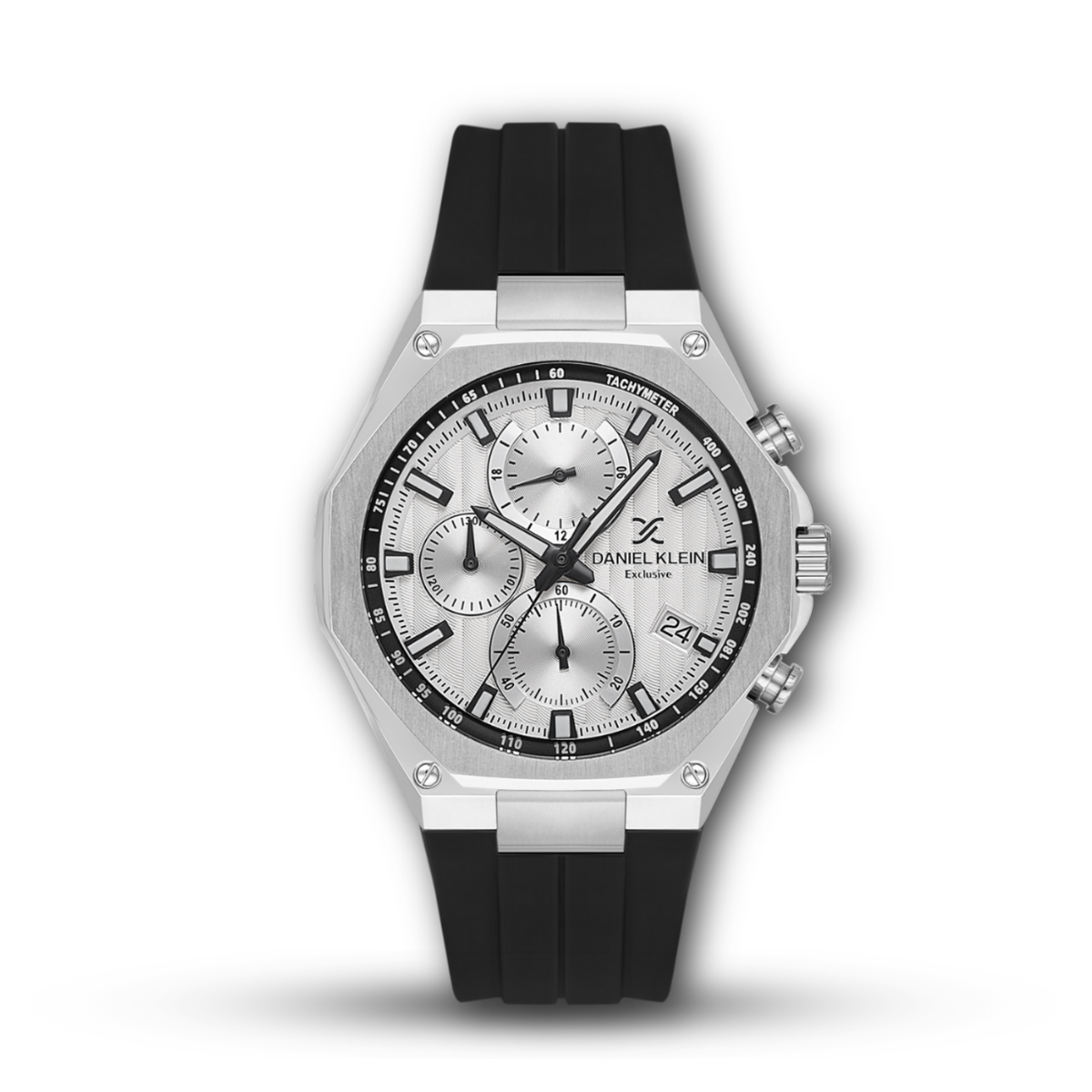 Daniel Klein DK.1.14258 Octagonal Chronograph Style Silicone Strap Men’s Watch