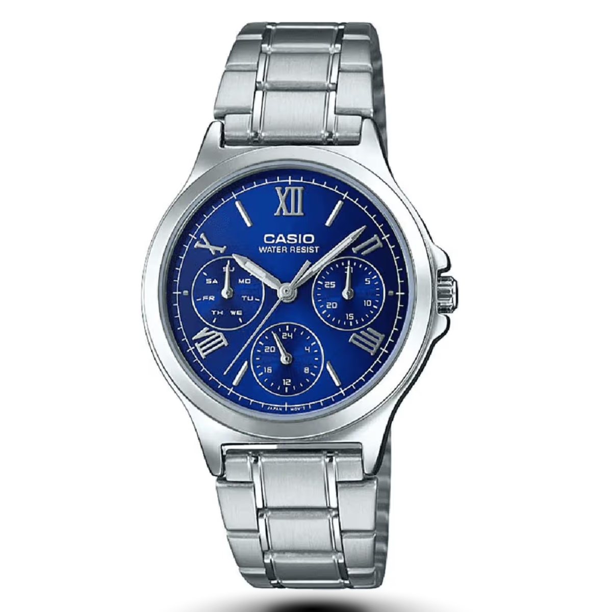 Casio LTP-V300D-2A2 Blue Dial Metal Band Women's Watch