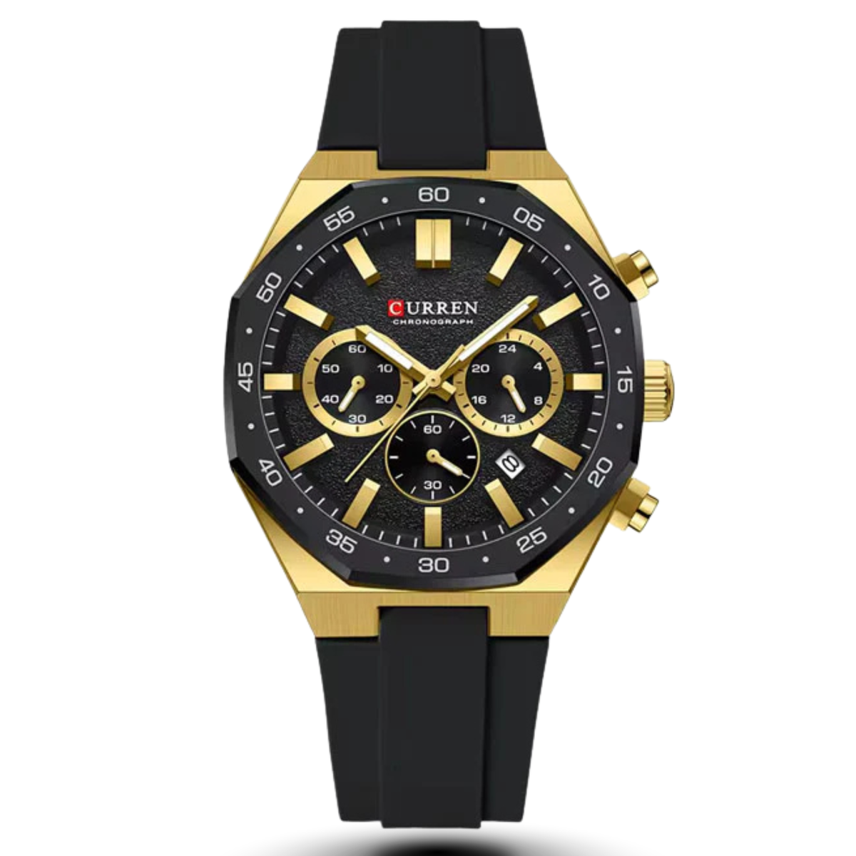 CURREN 8489 Men's Rubber Straps Watch