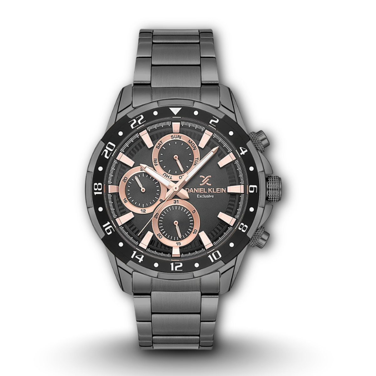 Daniel Klein DK.1.13642-5 Gunmetal Rose Gold Dial Quartz Men's Watch