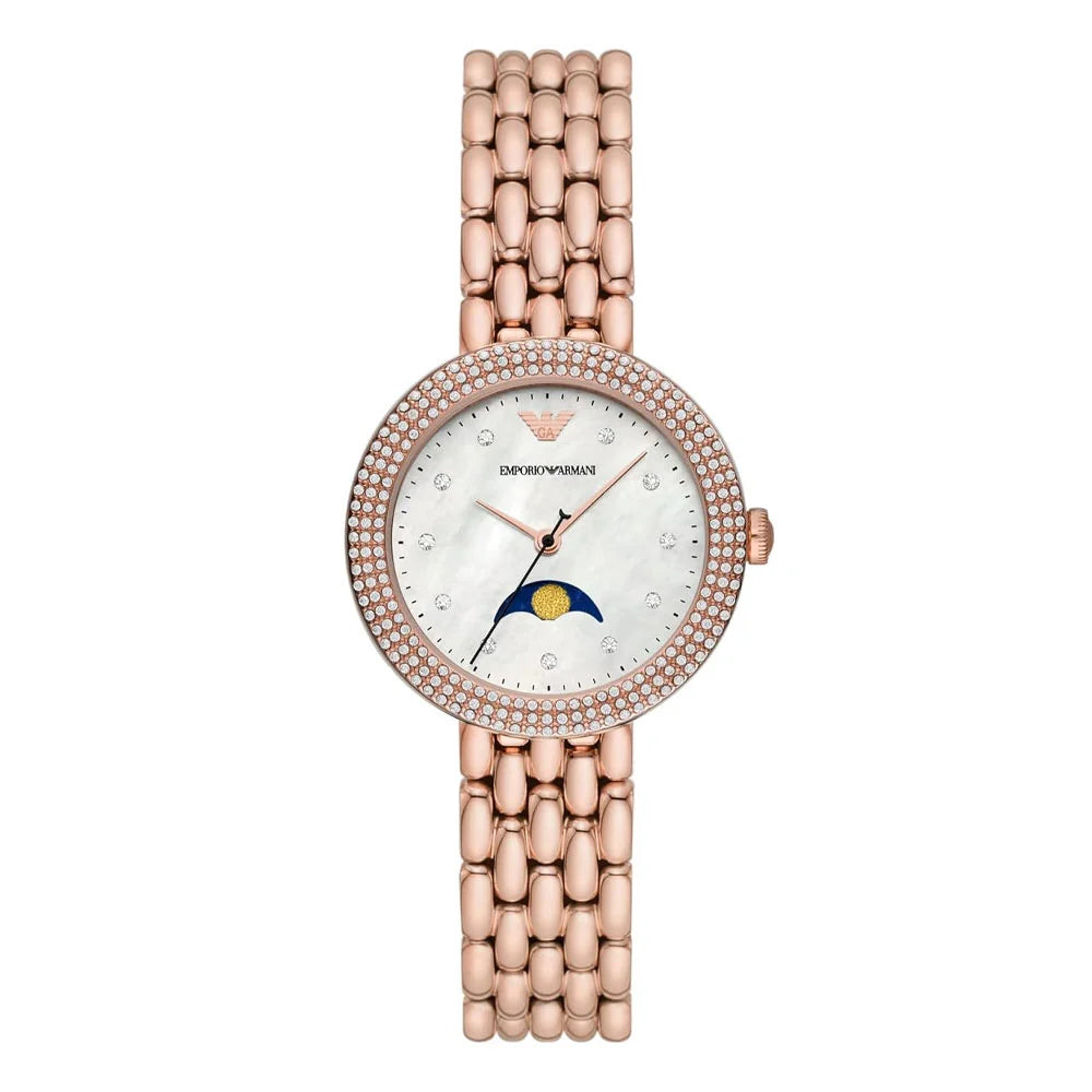 Emporio Armani AR11462 Rose Gold Moonphase Women's Watch