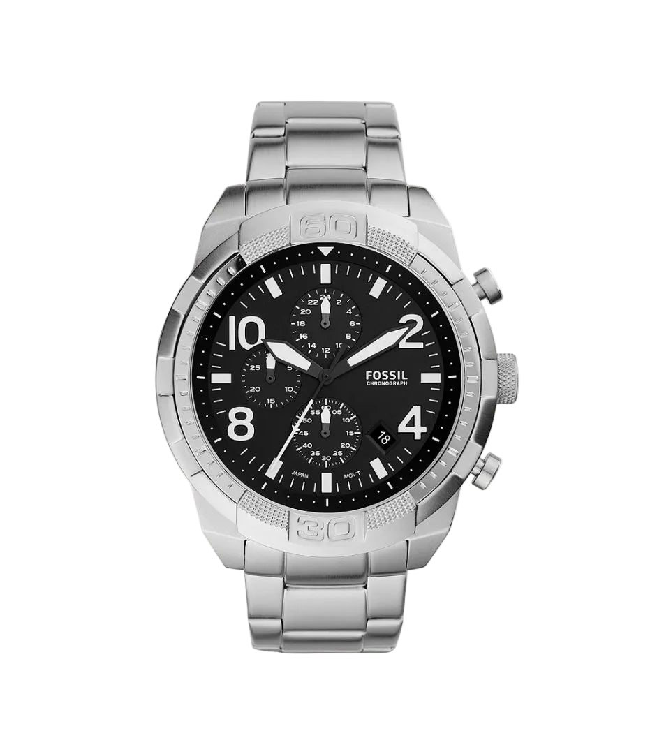 Fossil FS5710 Black Dial Silver Stainless Steel Chronograph Quartz Men's Watch