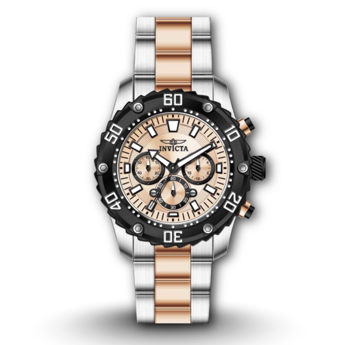 Invicta Pro Diver 22520 Rose Gold Two-Tone Quartz Stainless Steel Men's Watch