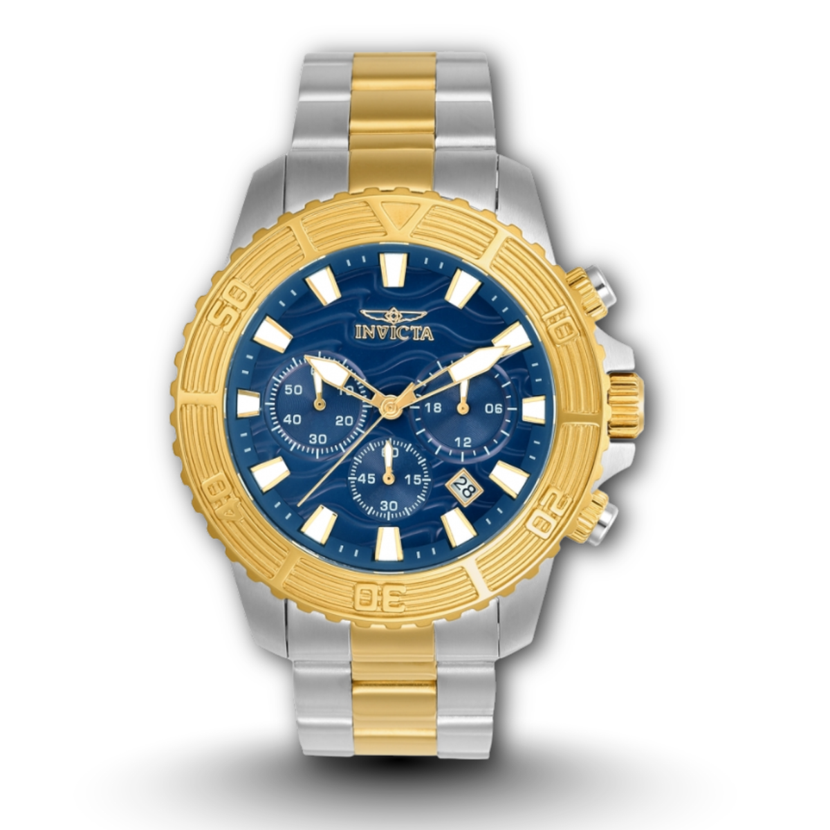 Invicta Pro Diver 24002 Blue Dial Two-Tone Quartz Stainless Steel Men's Watch
