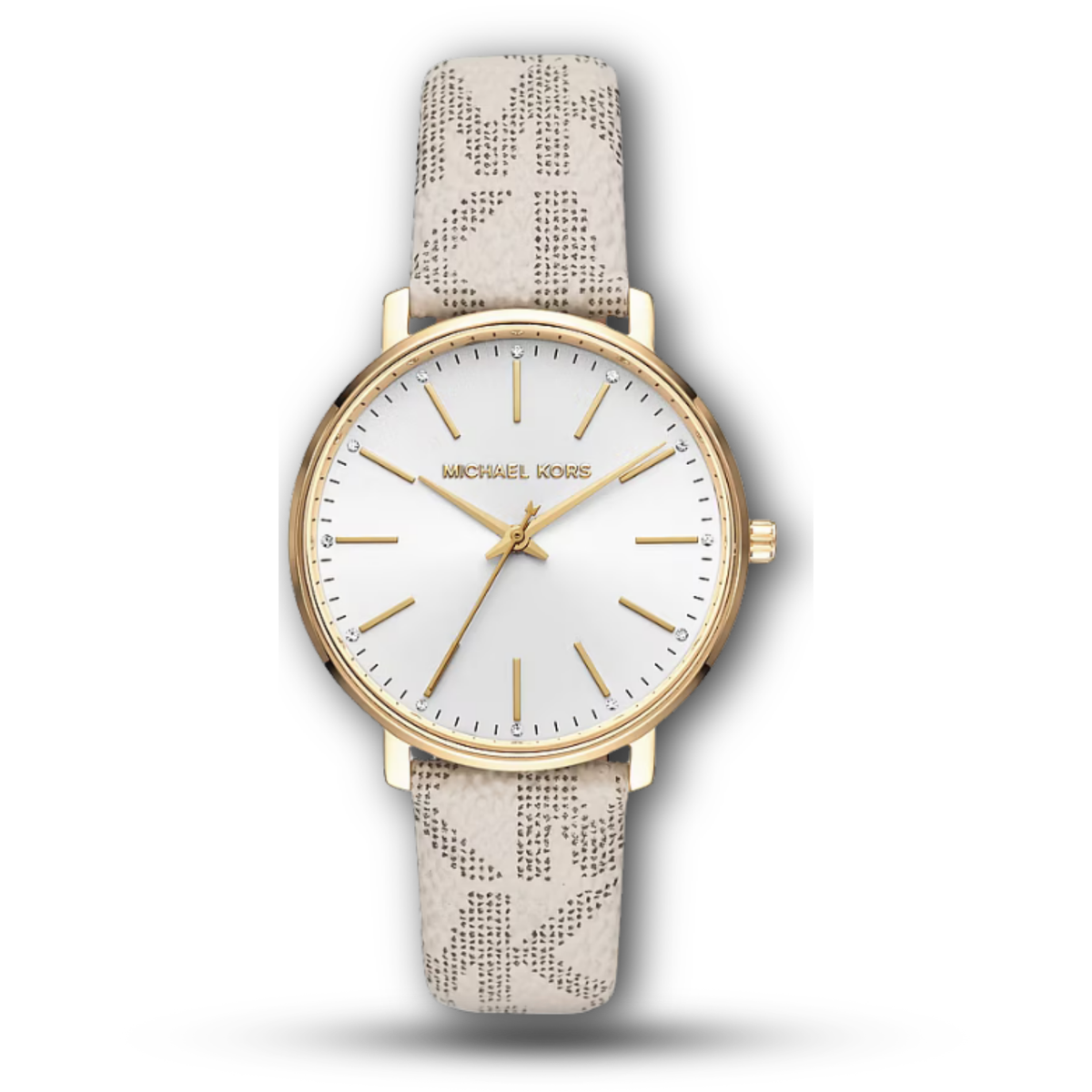 Michael Kors MK2858 Gold-Tone Crystal Marker Women's Watch