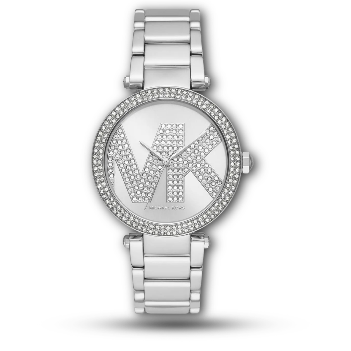 Michael Kors Parker MK6658 Silver Crystal Pavé Logo Women's Watch