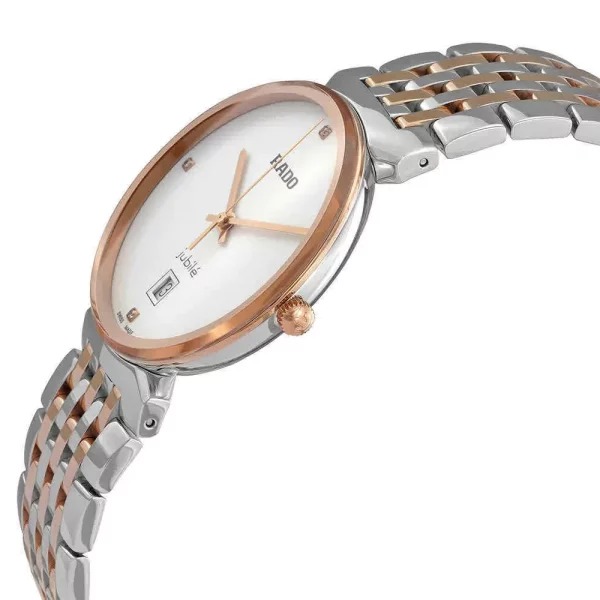 Rado Florence Classic R48912723 White Dial Two-Tone Rose Gold Diamonds Men's Watch