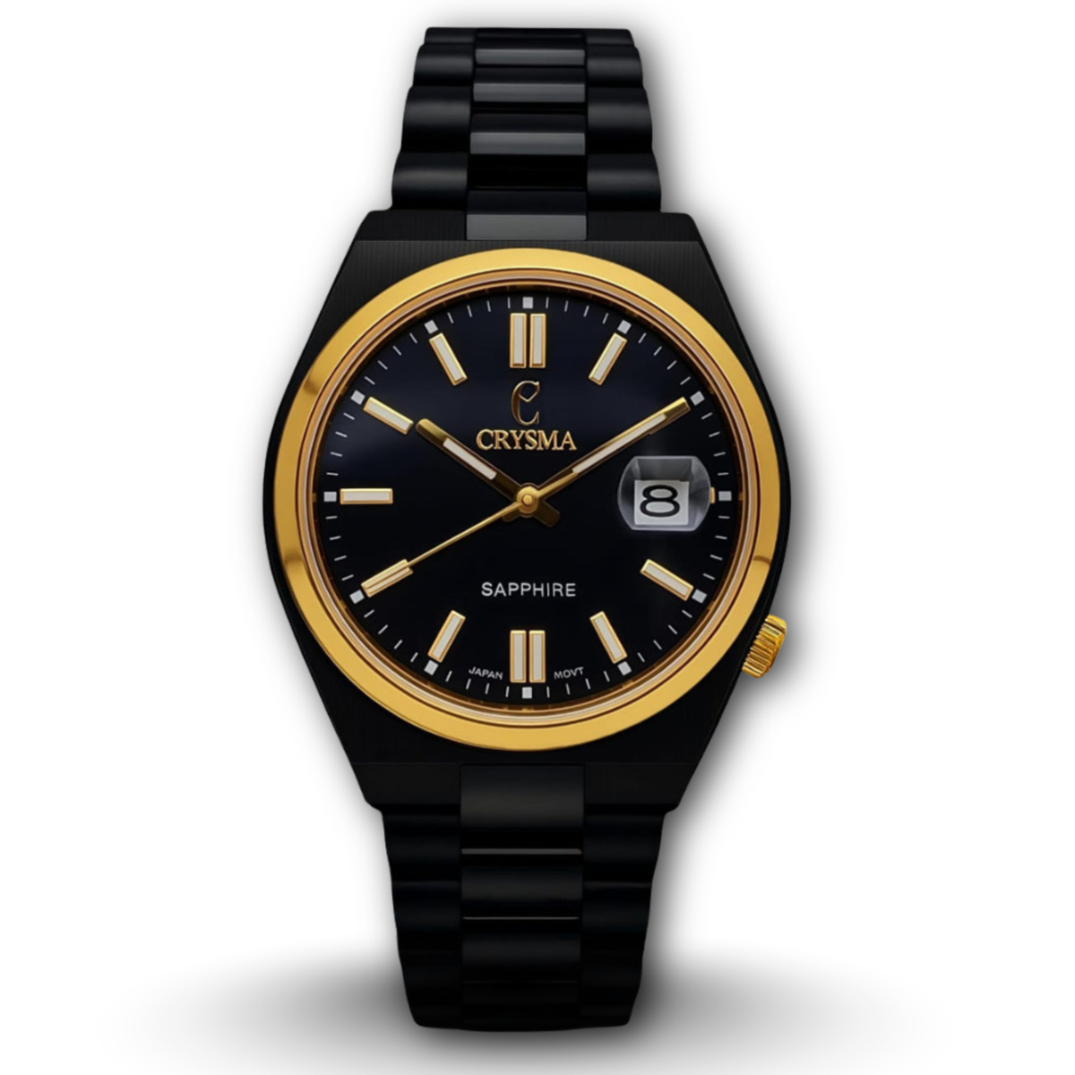 Crysma Sky CRL8186 Black Gold Sapphire Men's Watch