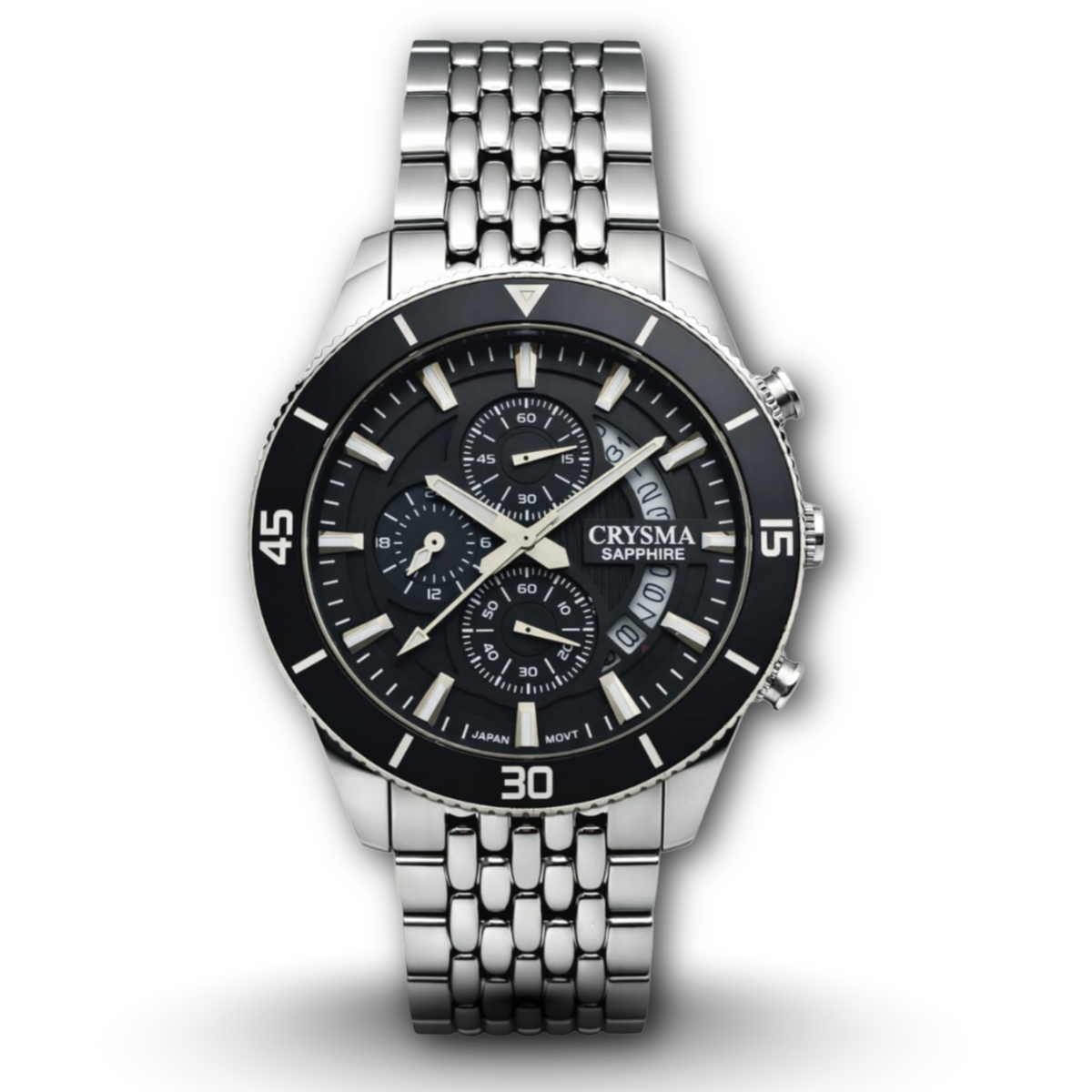 Crysma Spartan CRL7090 Black Dial Stainless Steel Men's Watch