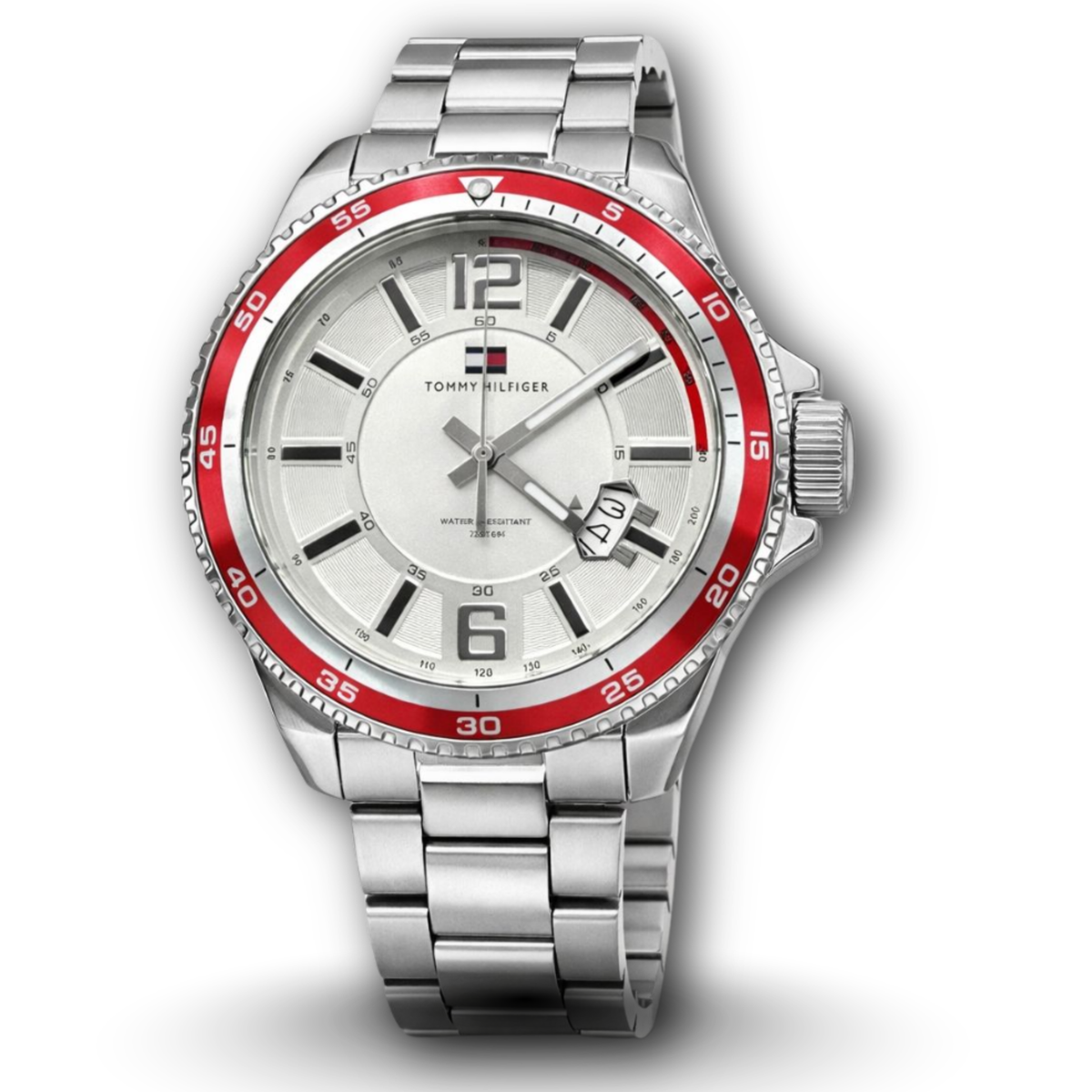 Tommy Hilfiger TH.82.1.27.0805 Red Bezel White Dial Men's Watch