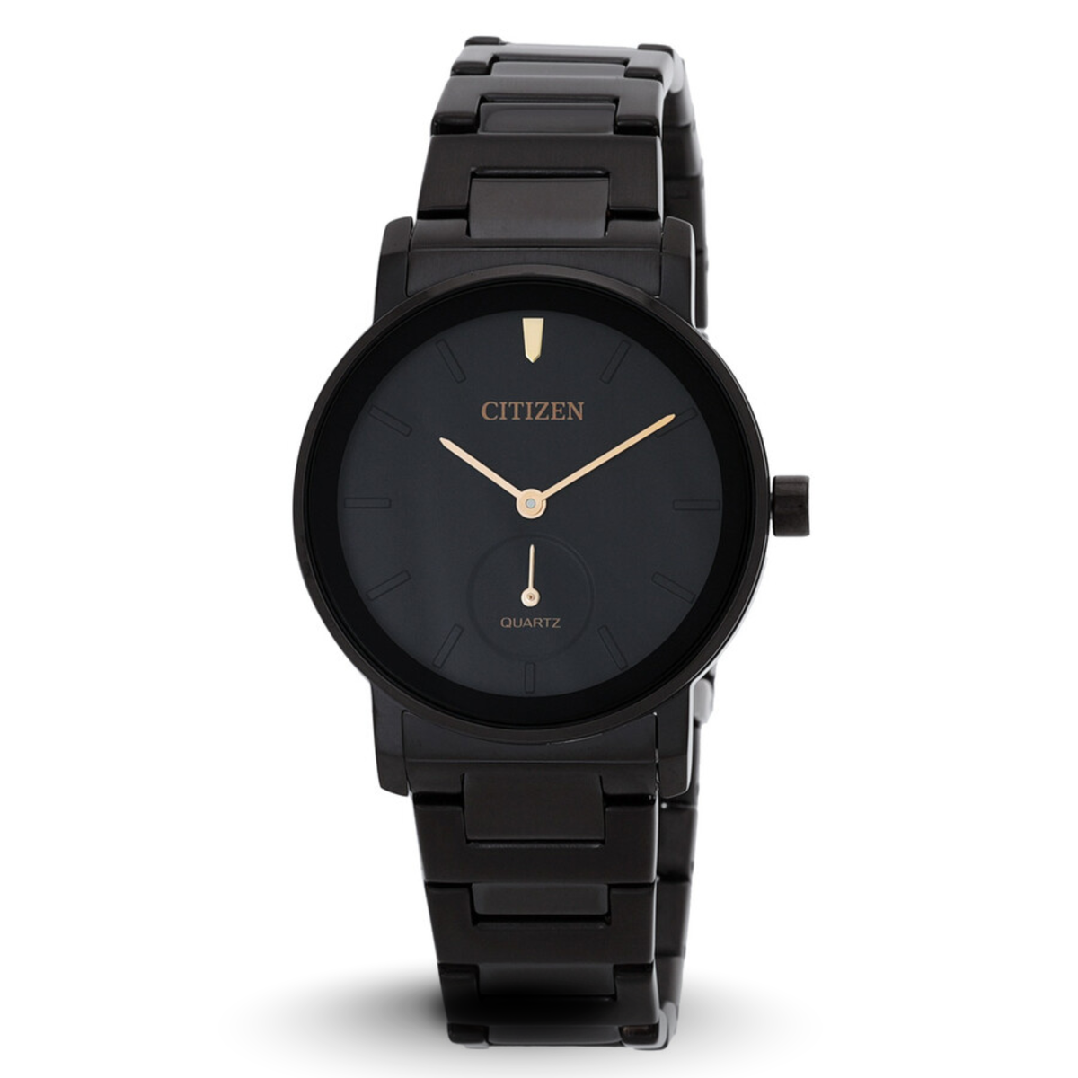 Quartz Black Dial Black-plated women's Watch