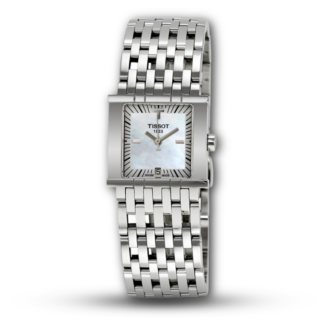 Tissot T02.1.181.81 – Women’s Square Mother-of-Pearl Watch