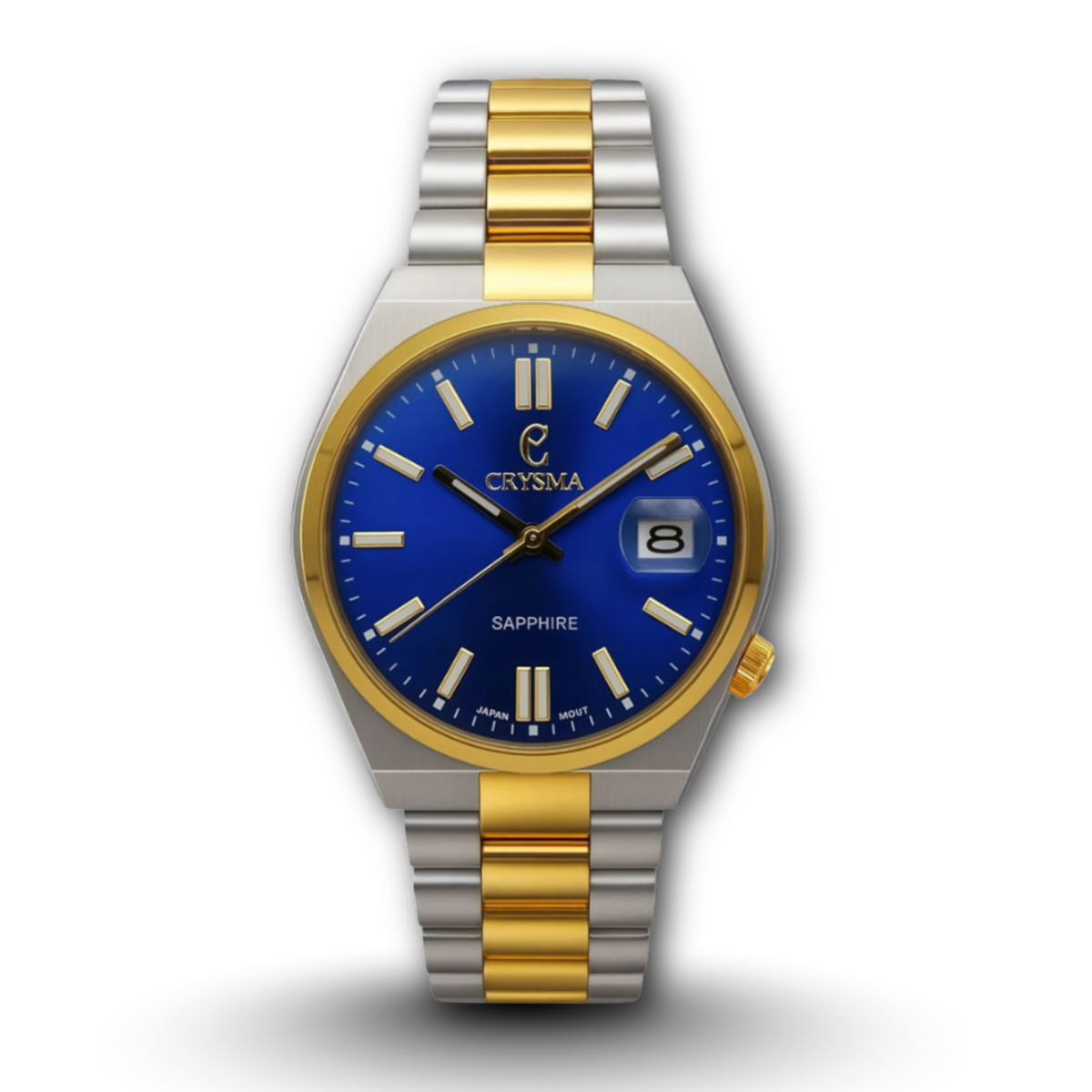 Crysma Modern CRL8186 Blue Dial Two-Tone Stainless Steel Men's Watch