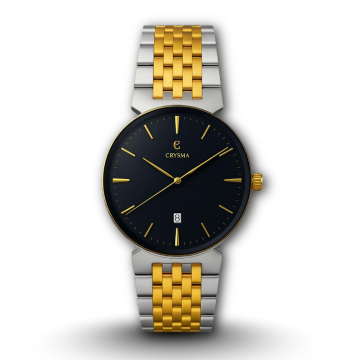 Crysma Nitro CRL6005 Black Dial Two-Tone Date Display Men's Watch