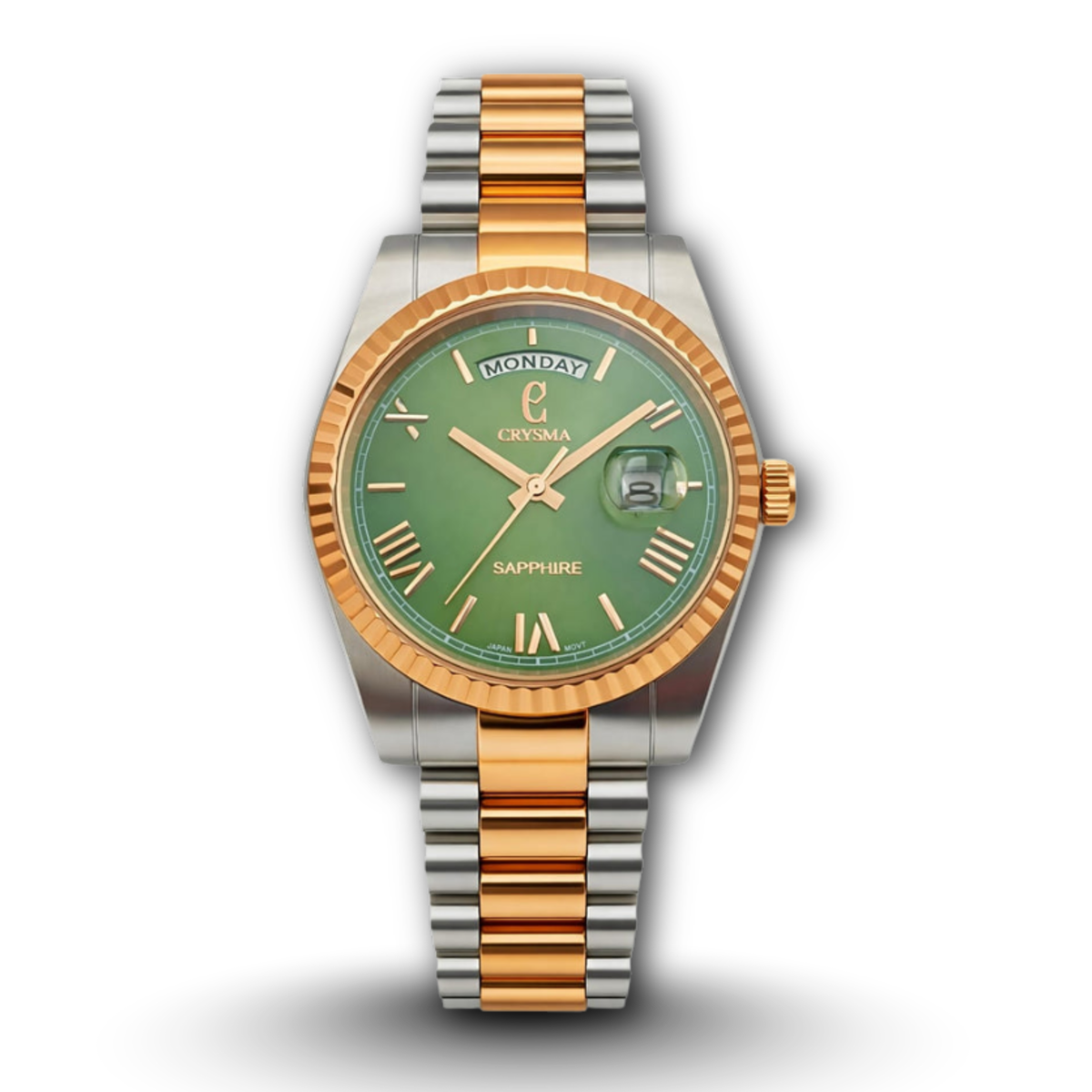 Crysma Valtor CRL7130 Green Dial Two-Tone Men's Watch