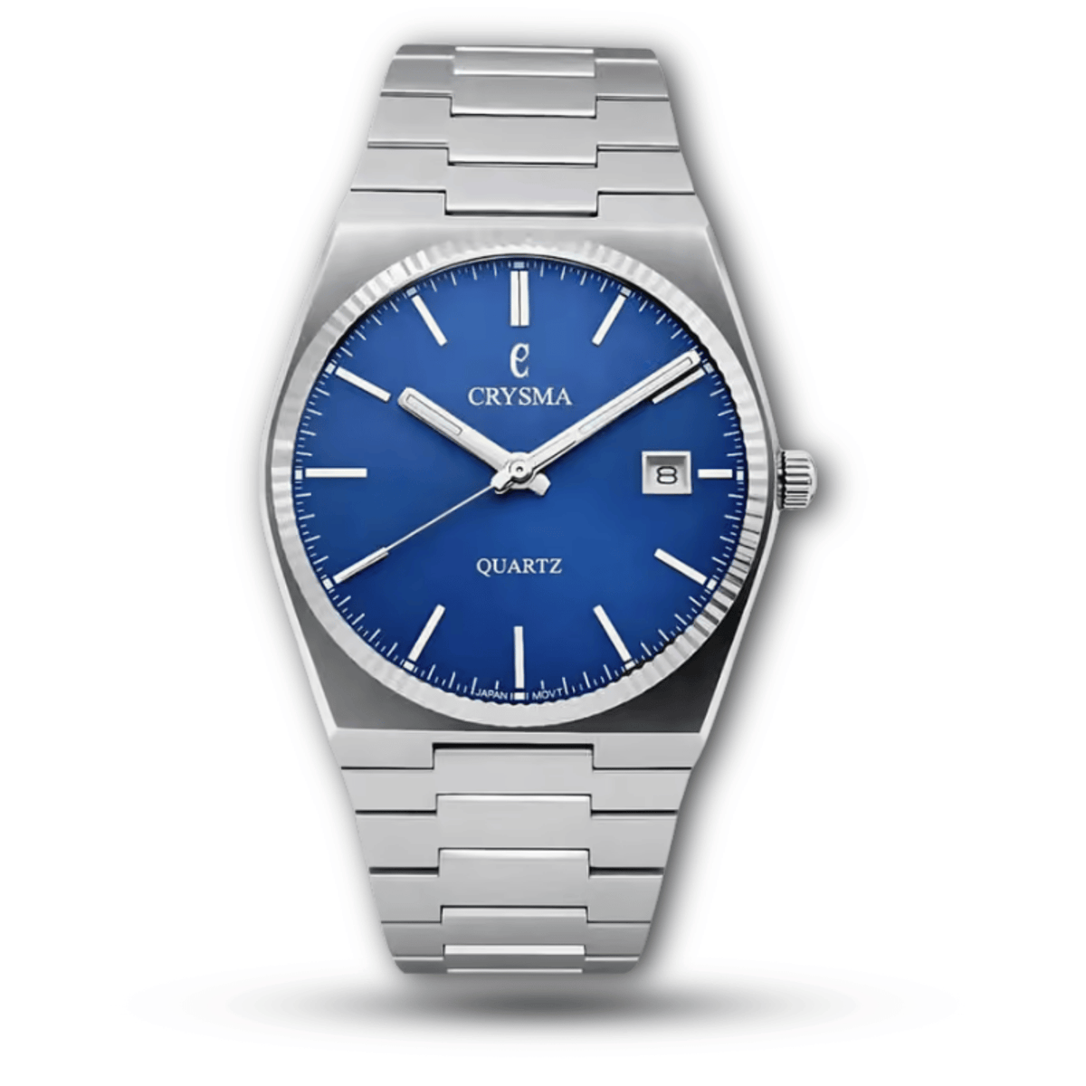 Crysma 2104 Blue Dial Steel Bracelet Quartz Watch