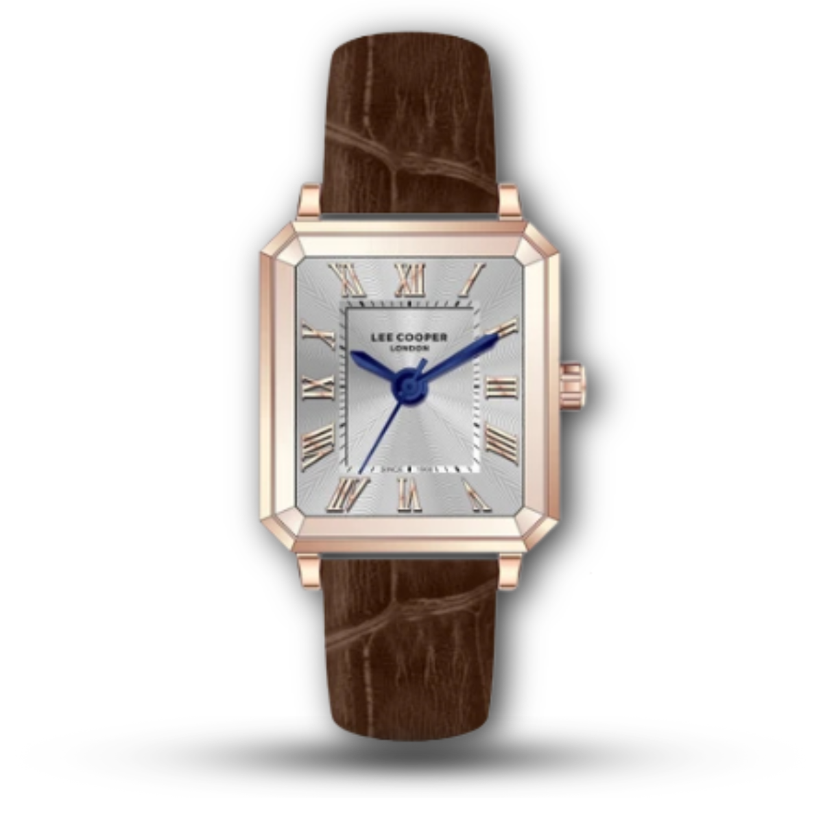 Lee Cooper Women's Rectangular Watch – Rose Gold Dial