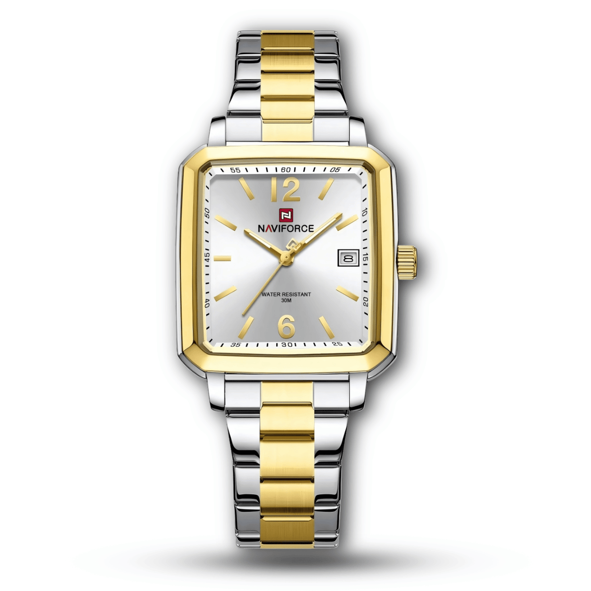 Naviforce NF9252 – Rectangular Case Two-Tone Watch